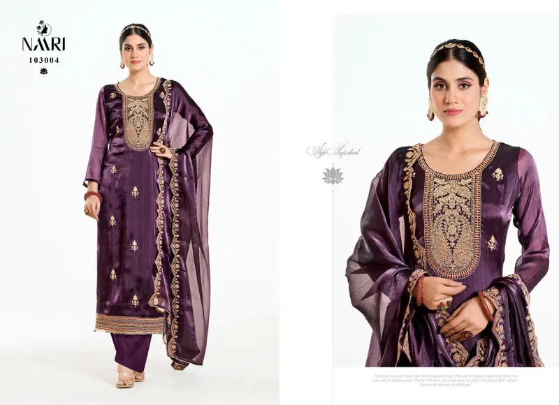 Maanvi By Naari Burberry Silk Designer Salwar Kameez Wholesale Price In Surat